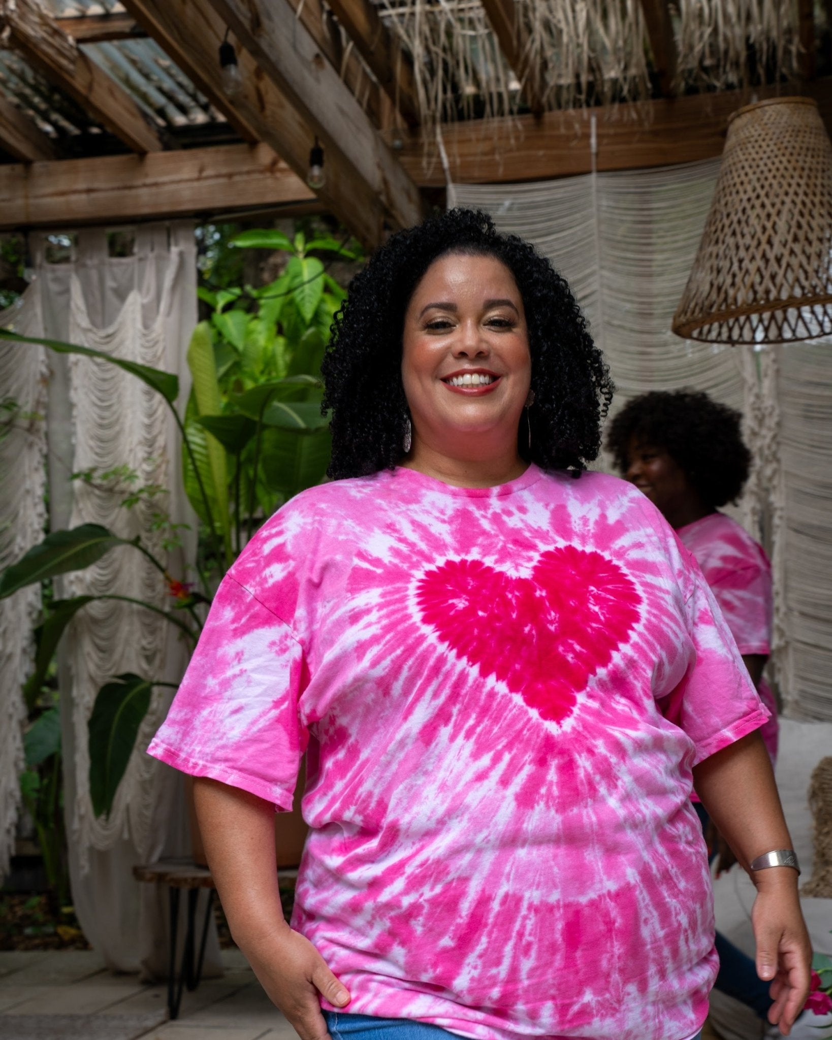Pink Heart Premium Hand-Dyed Comfort Shirt - Free Spirited