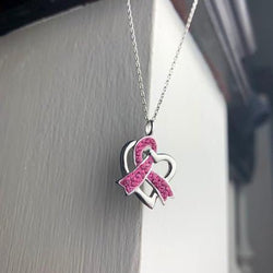 Pink Ribbon Necklace - Free Spirited