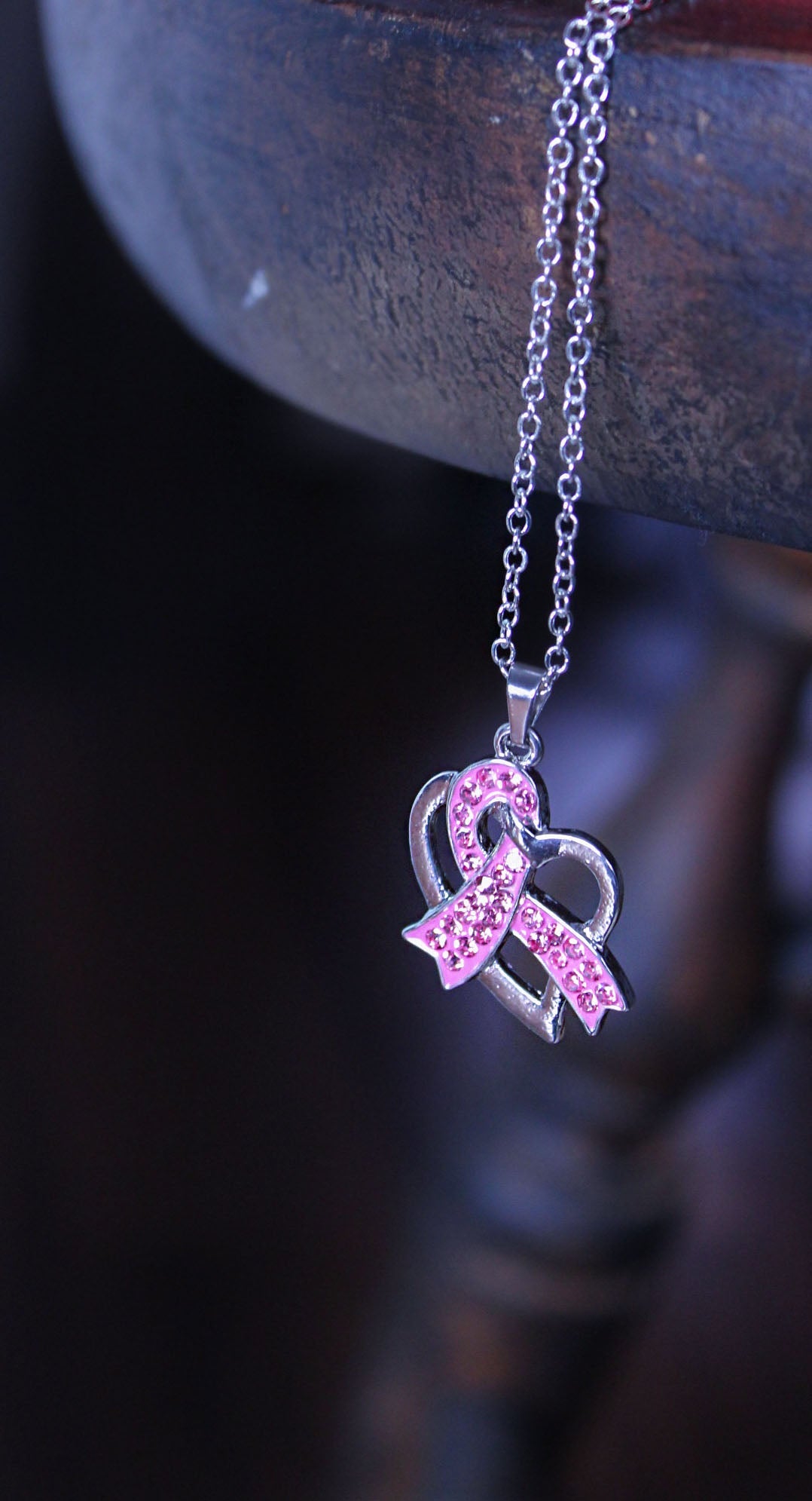 Pink Ribbon Necklace - Free Spirited