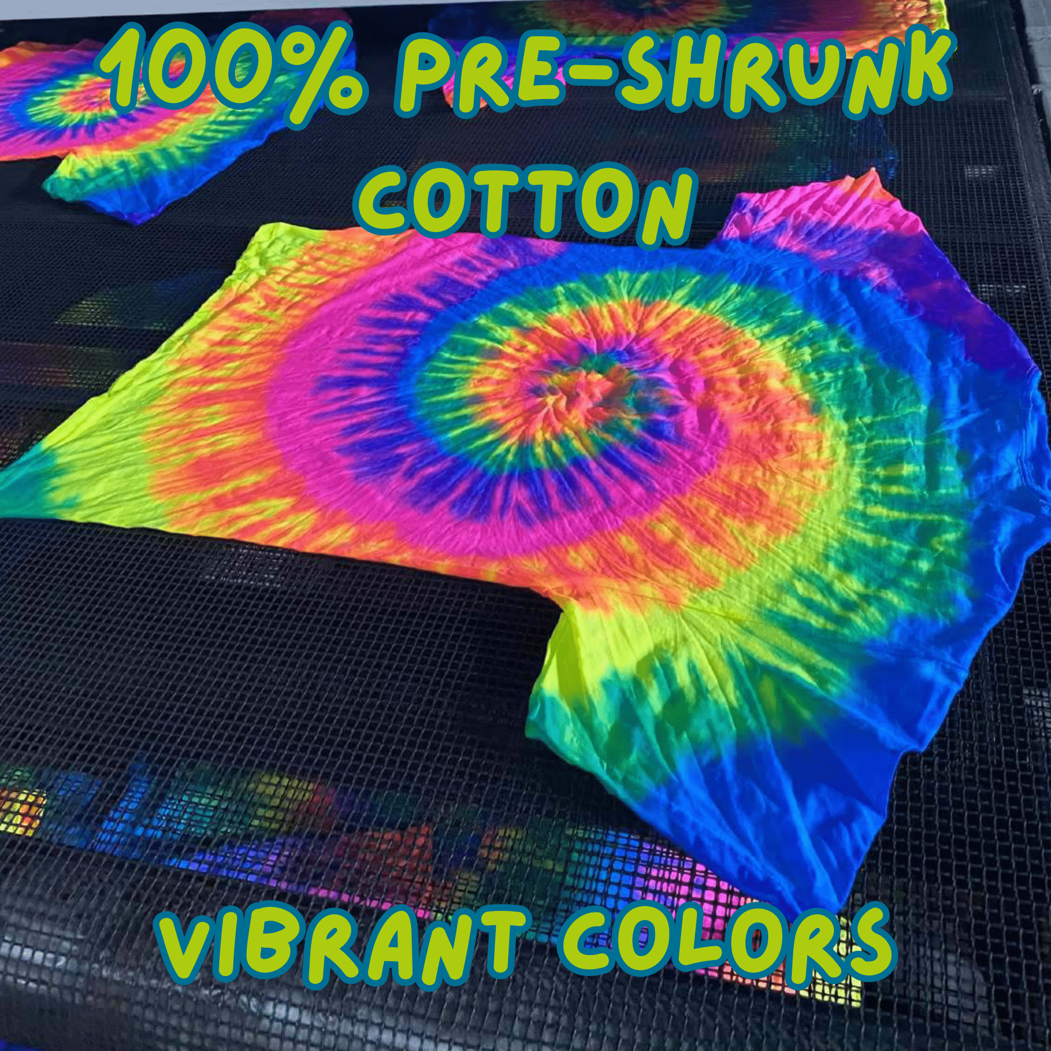 100% pre-shrunk cotton tie-dye shirt