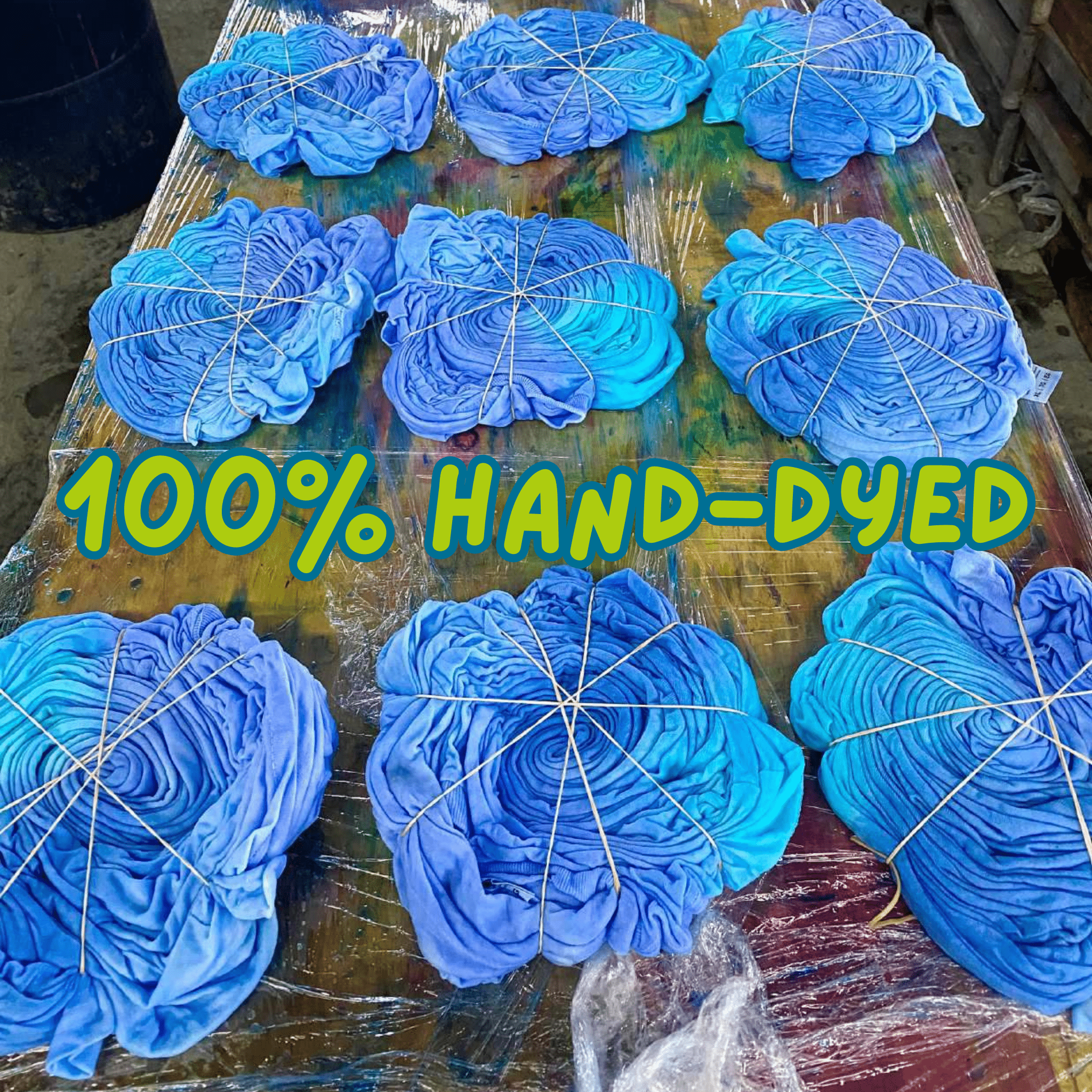 100% hand-dyed tie-dye shirt