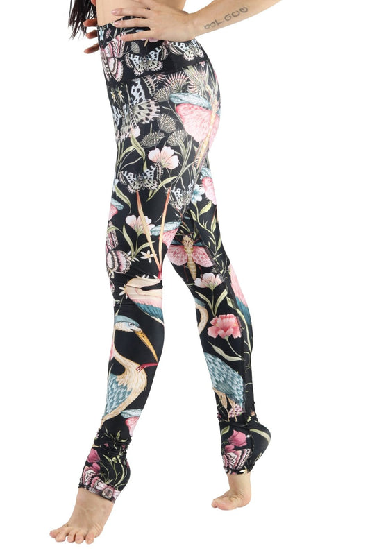 Pretty in Black Printed Yoga Legging - Free Spirited