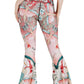 Pretty In Pink Printed Bell Bottoms - Free Spirited