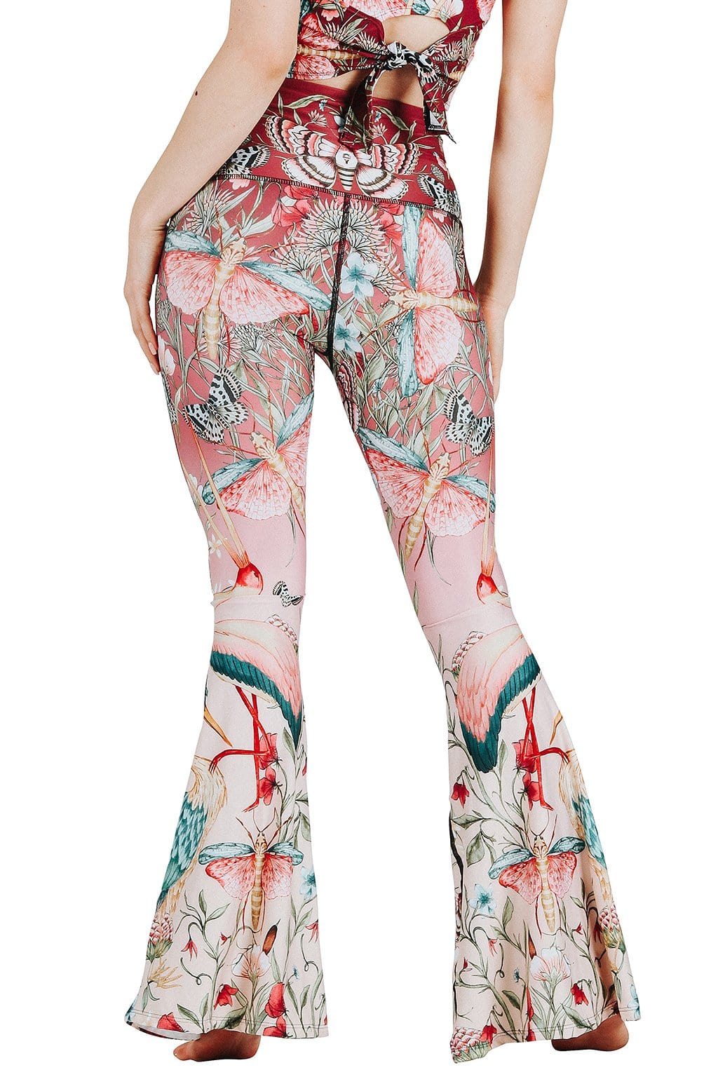 Pretty In Pink Printed Bell Bottoms - Free Spirited