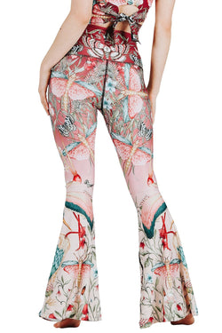 Pretty In Pink Printed Bell Bottoms - Free Spirited