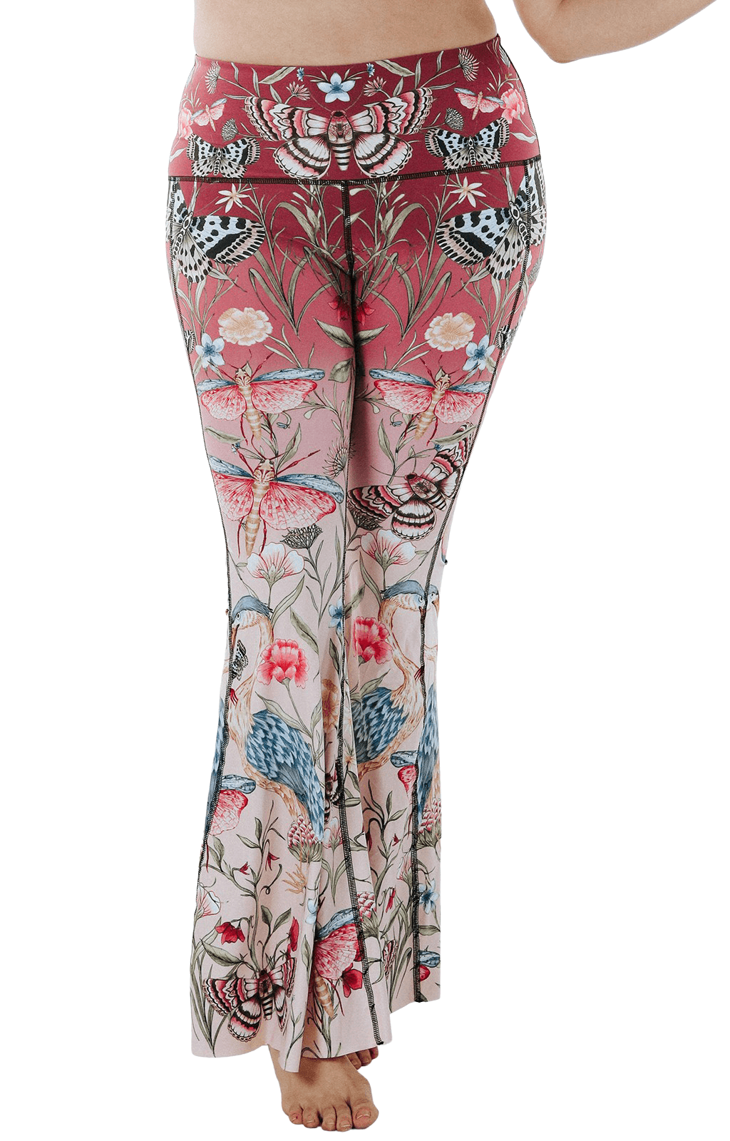 Pretty In Pink Printed Bell Bottoms - Free Spirited