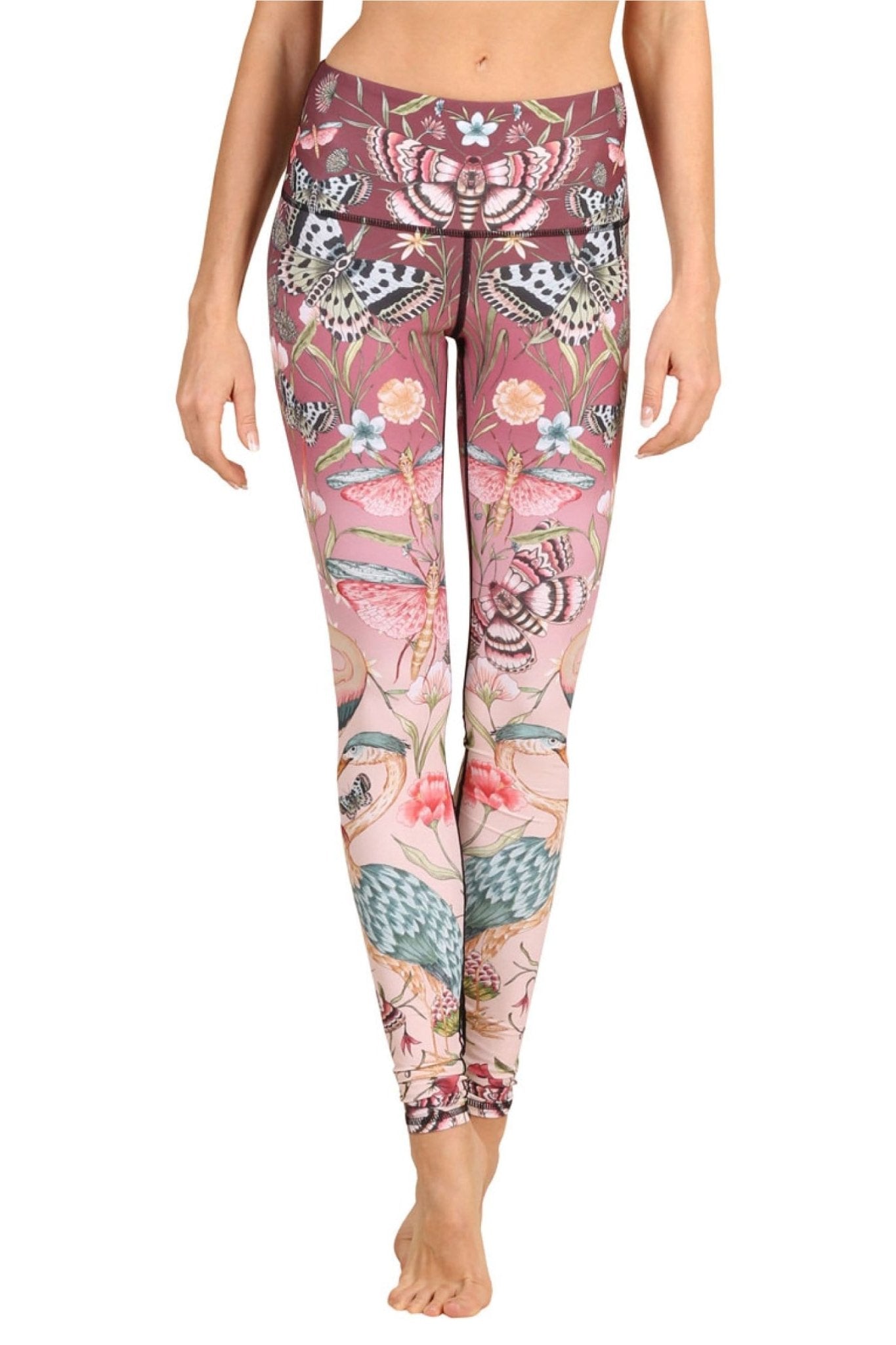 Pretty in Pink Printed Yoga Leggings - Free Spirited