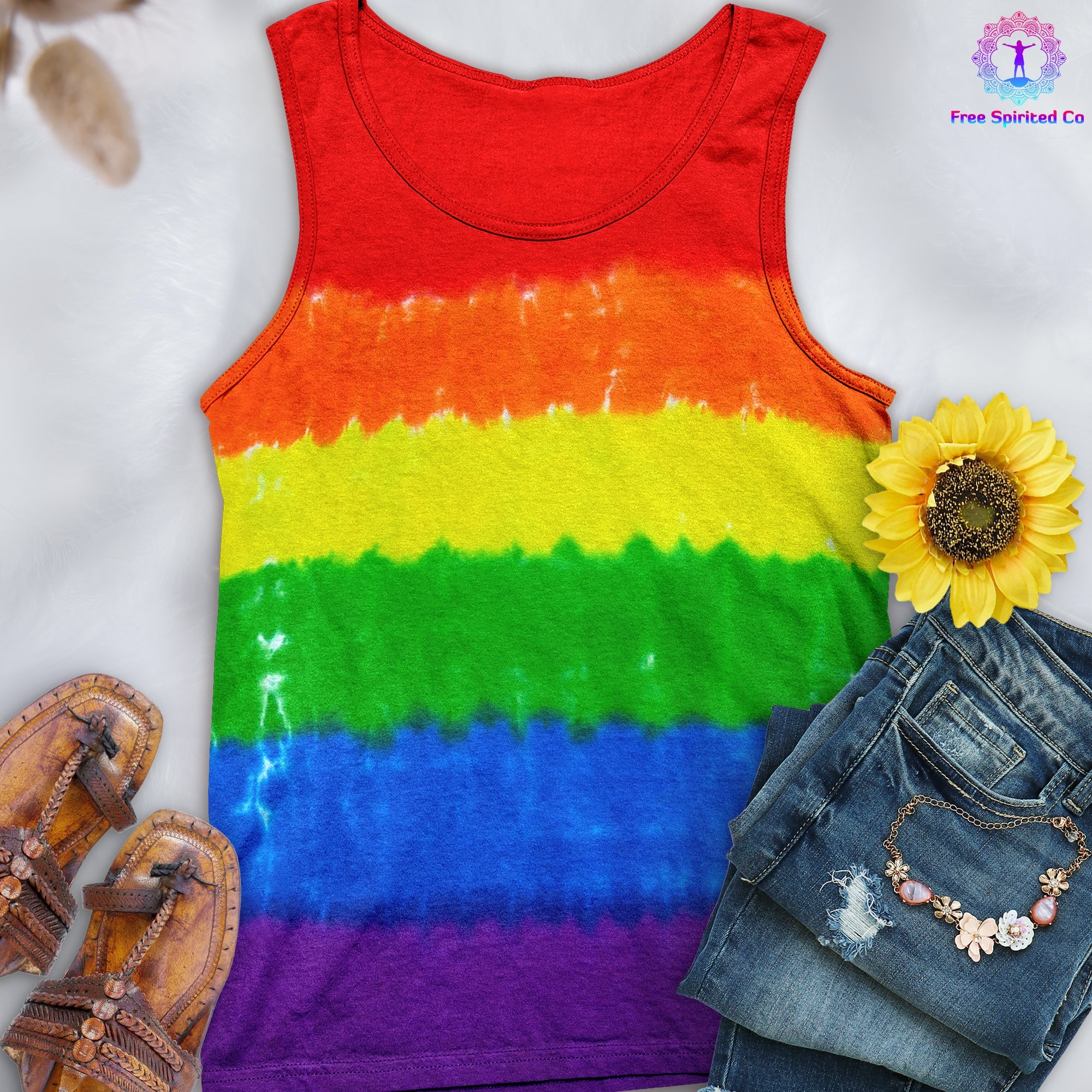 Pride Hand - Dyed Tank Top - Free Spirited