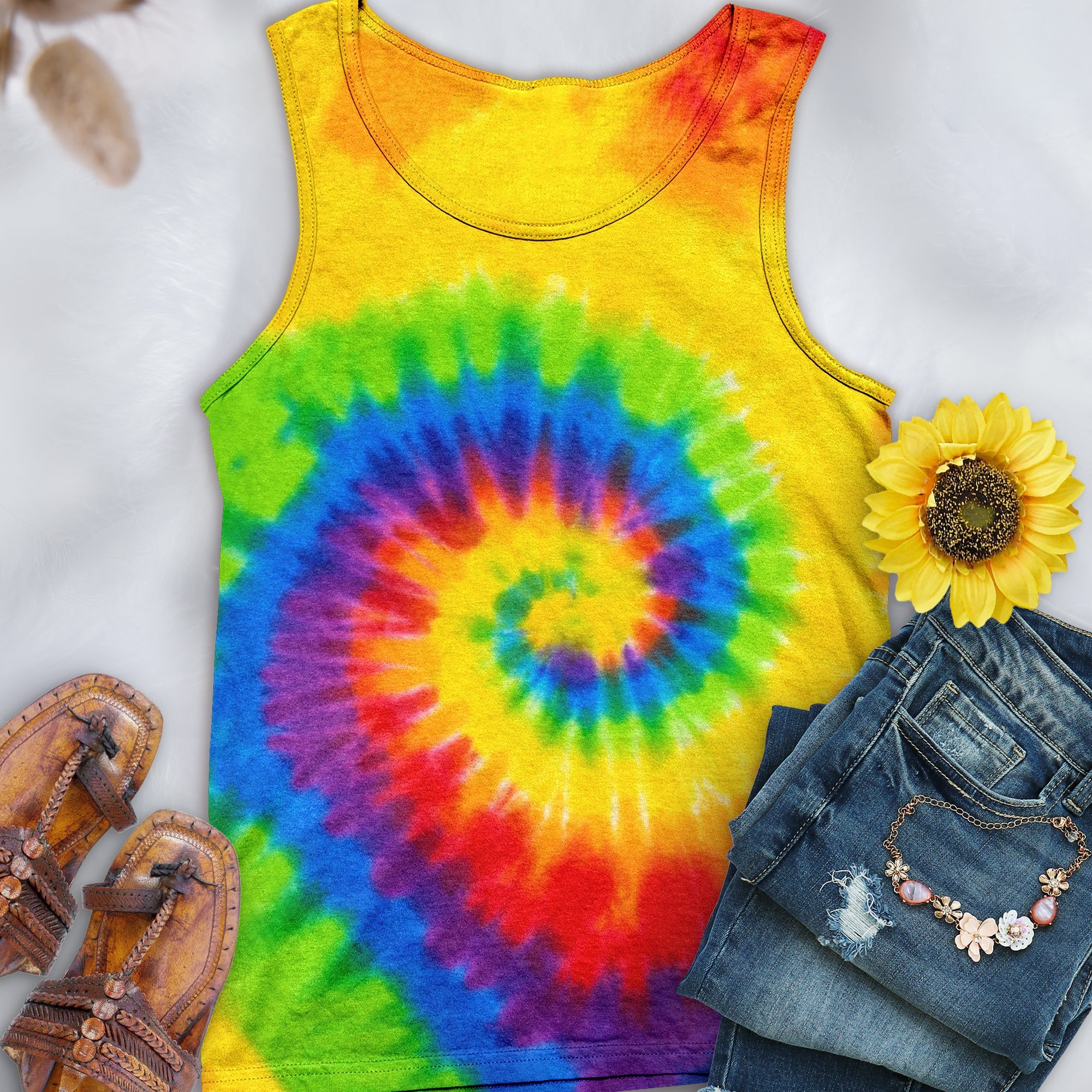Prism Hand-Dyed Tank Top - Free Spirited