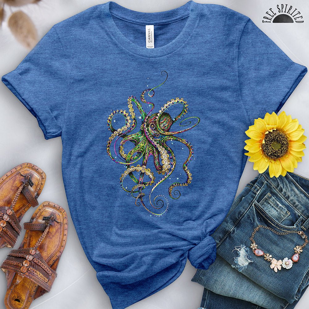 Psychedelic Octopus Tee - Free Spirited