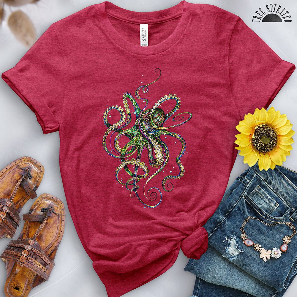 Psychedelic Octopus Tee - Free Spirited