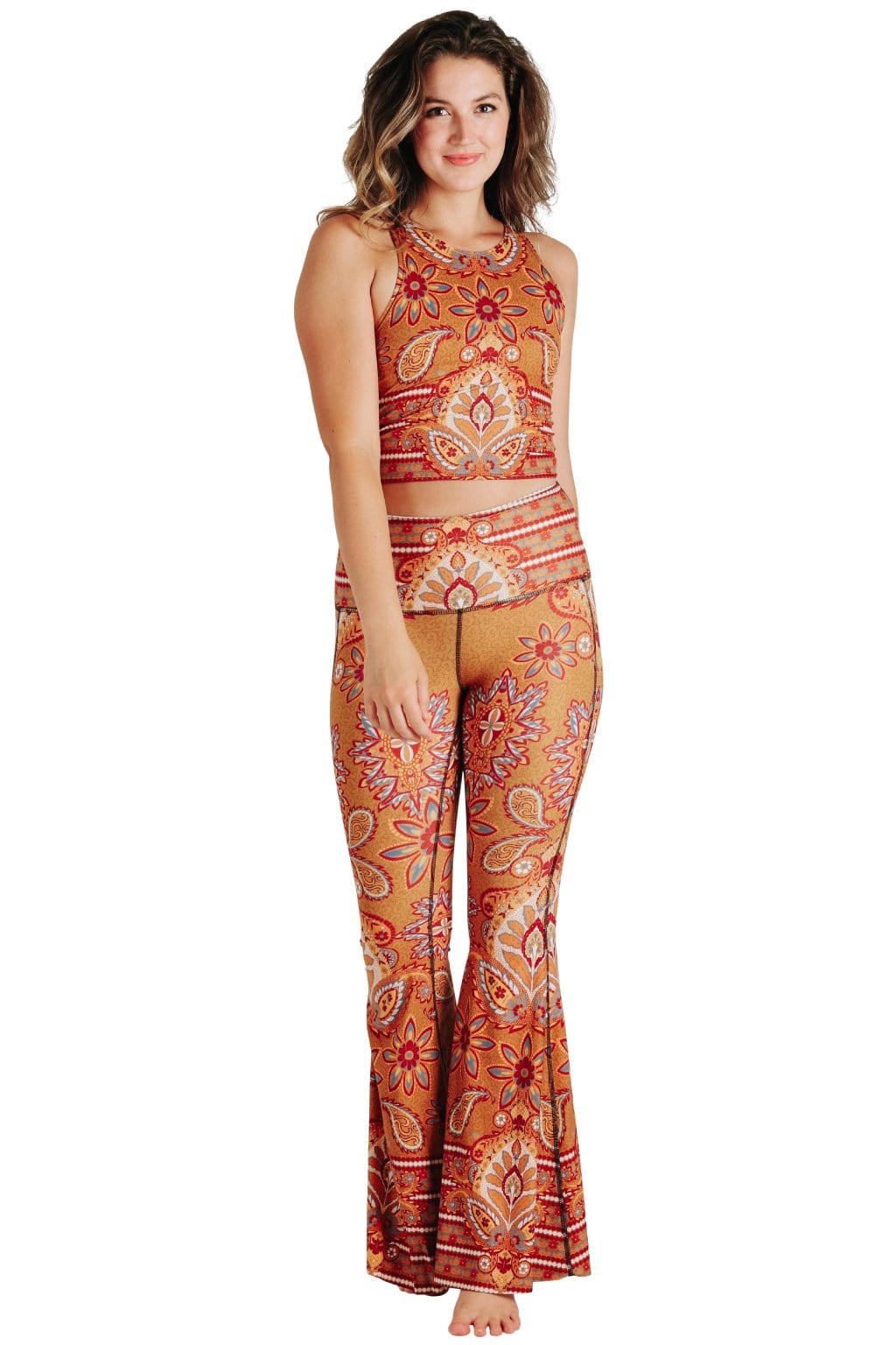 Rad Paisley Printed Bell Bottoms - Free Spirited