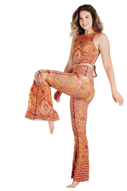 Rad Paisley Printed Bell Bottoms - Free Spirited