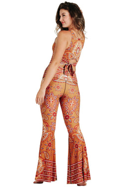 Rad Paisley Printed Bell Bottoms - Free Spirited