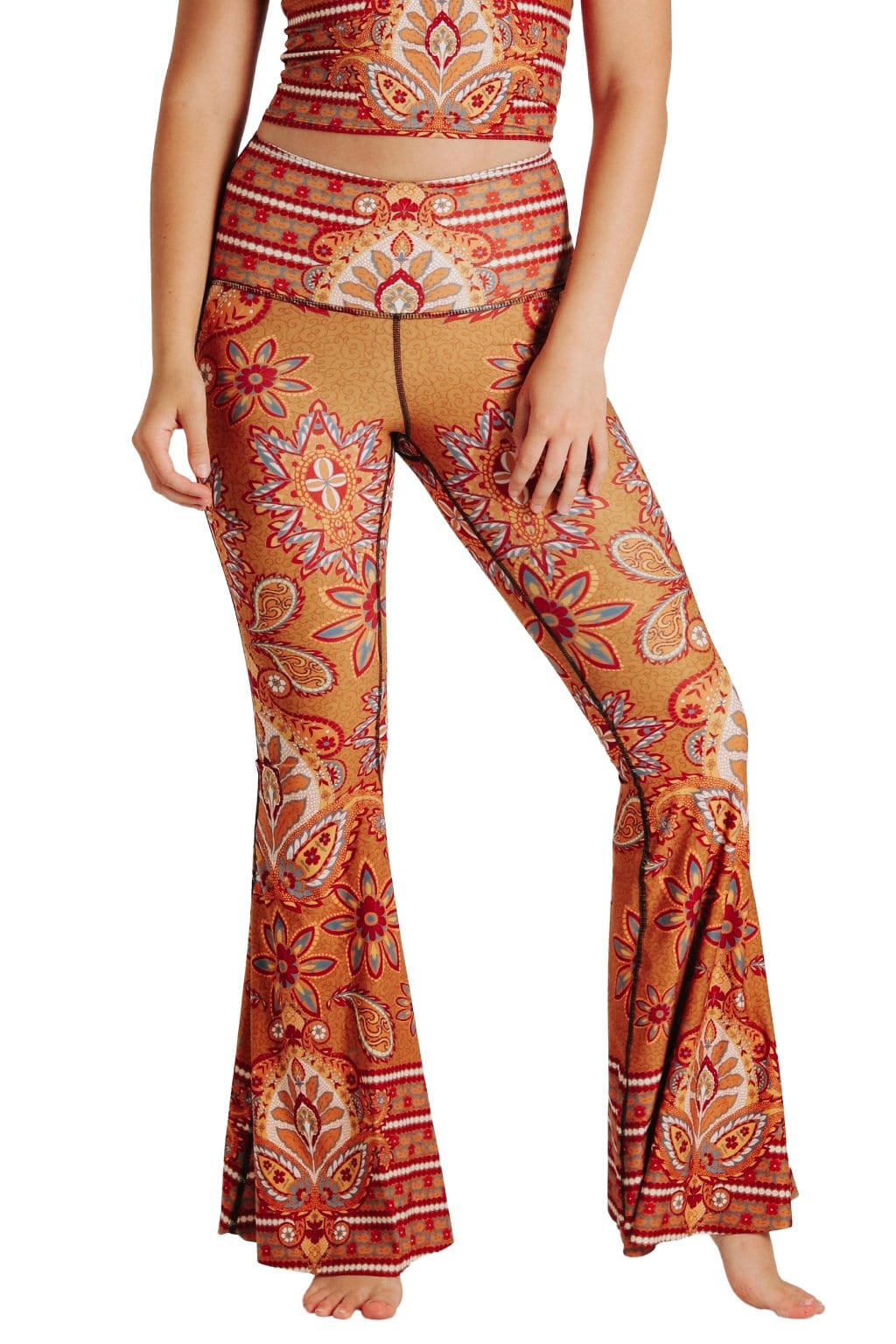 Rad Paisley Printed Bell Bottoms - Free Spirited