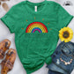 Radiate Positivity Rainbow Tee - Free Spirited