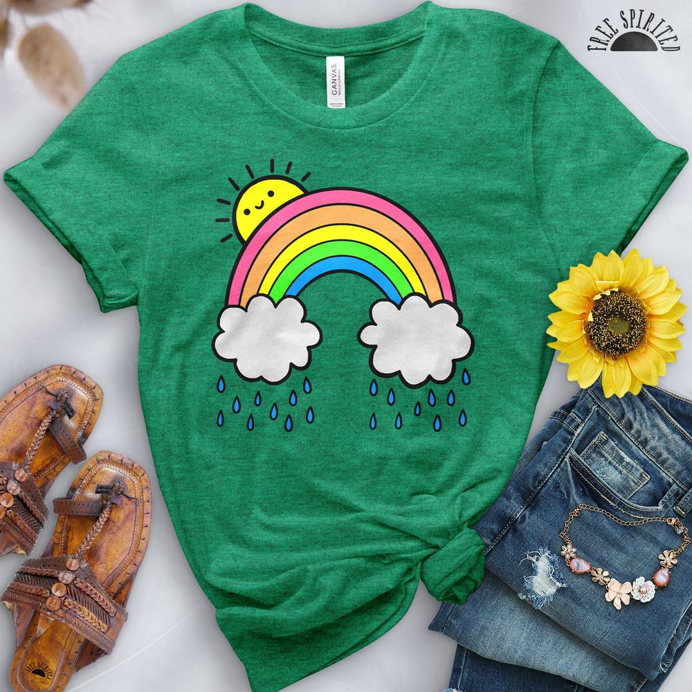 Rainbow Above the Clouds Tee - Free Spirited