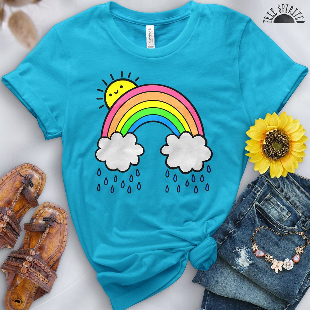 Rainbow Above the Clouds Tee - Free Spirited