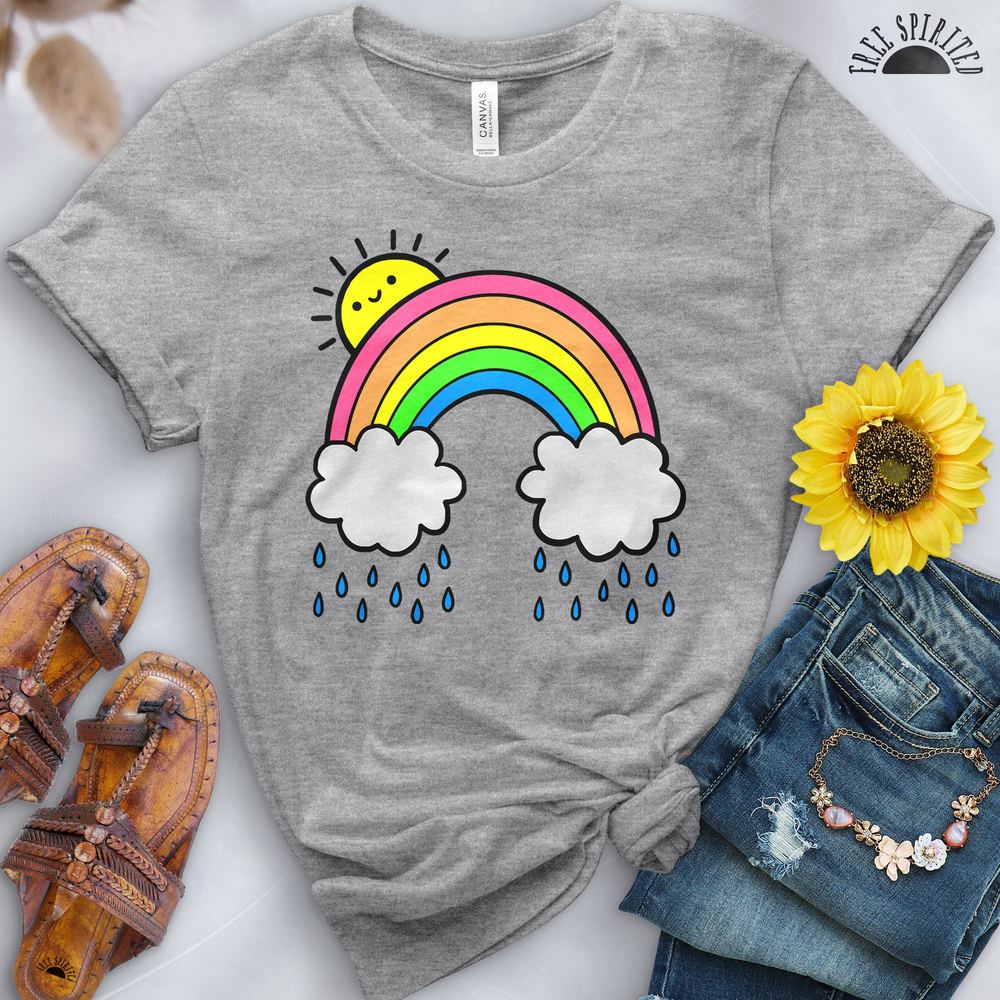 Rainbow Above the Clouds Tee - Free Spirited