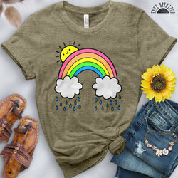 Rainbow Above the Clouds Tee - Free Spirited