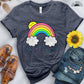 Rainbow Above the Clouds Tee - Free Spirited