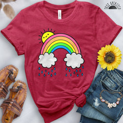 Rainbow Above the Clouds Tee - Free Spirited