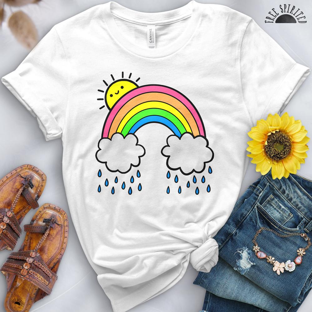 Rainbow Above the Clouds Tee - Free Spirited