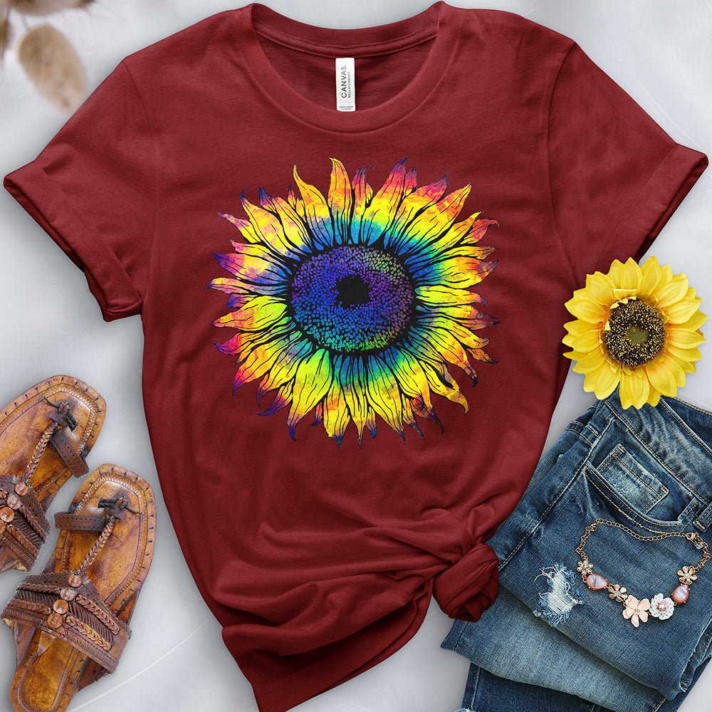 Rainbow Sunflower Tee - Free Spirited