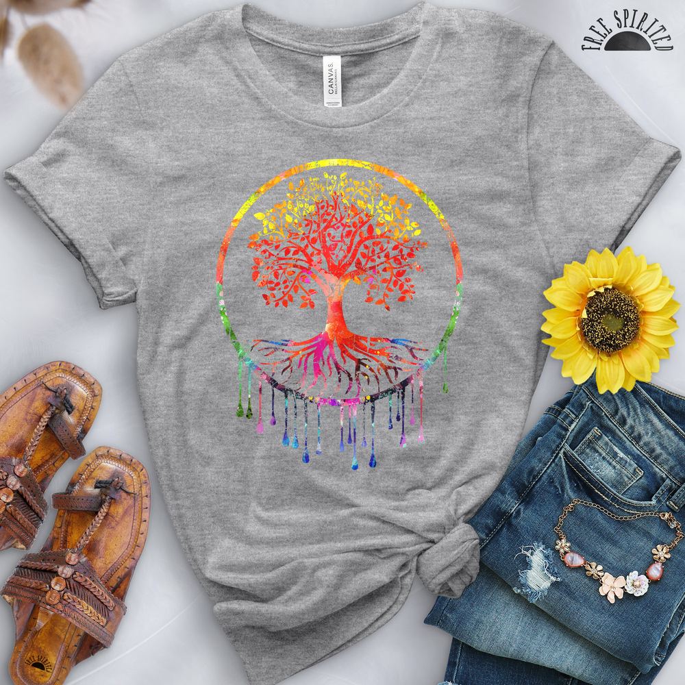 Rainbow Tree of Life Tee - Free Spirited