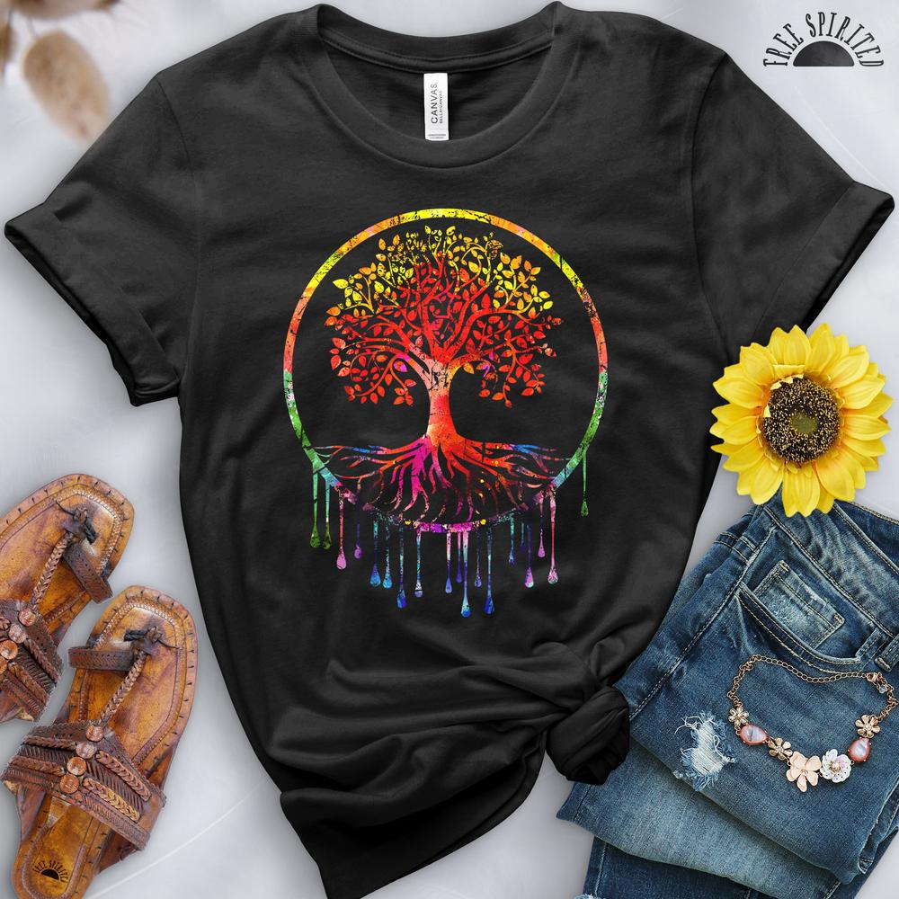 Rainbow Tree of Life Tee - Free Spirited