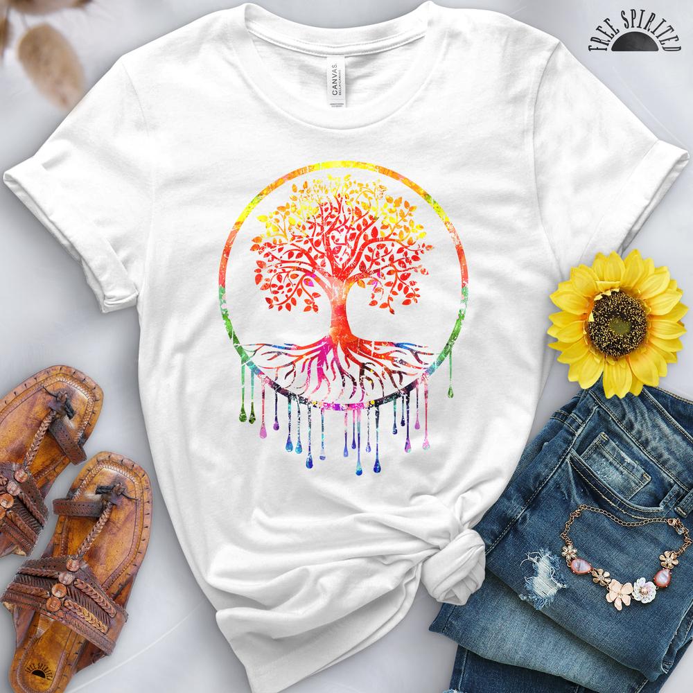 Rainbow Tree of Life Tee - Free Spirited