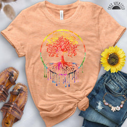 Rainbow Tree of Life Tee - Free Spirited