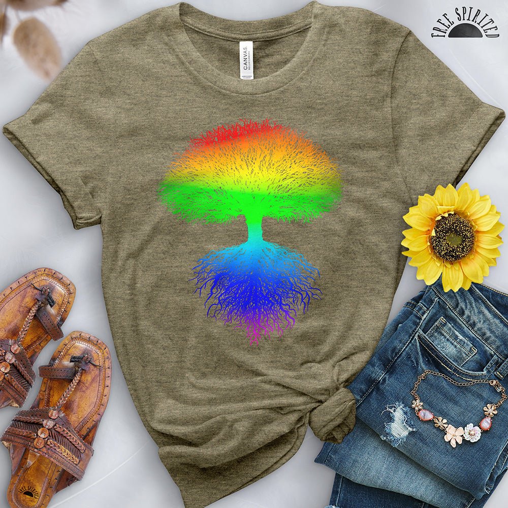 Rainbow Tree Tee - Free Spirited