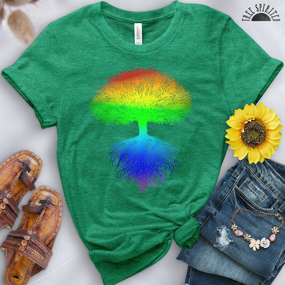 Rainbow Tree Tee - Free Spirited