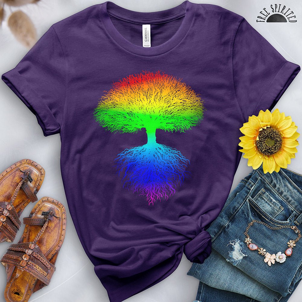 Rainbow Tree Tee - Free Spirited