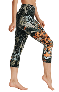 Rawr Talent Printed Yoga Crops - Free Spirited