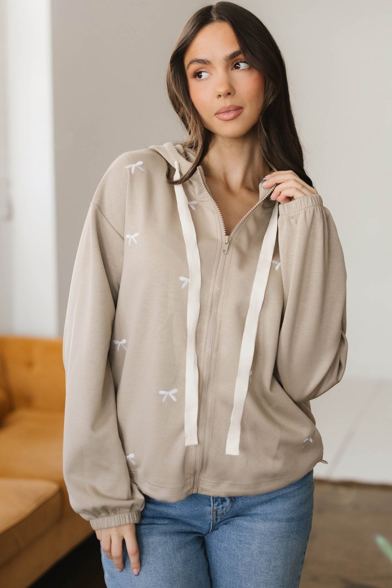 Rayna Embroidered Zip Up Jacket by Threaded Pear - Free Spirited