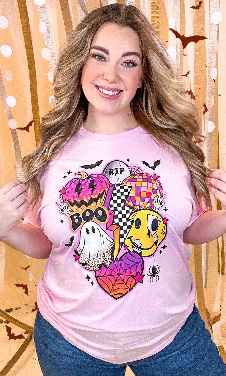 Retro Halloween Vibes Graphic T-Shirt - Free Spirited