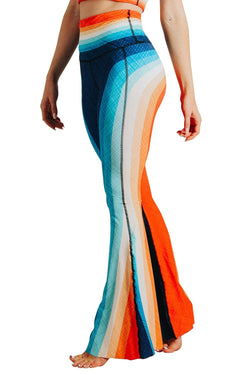 Retro Rainbow Printed Bell Bottoms - Free Spirited