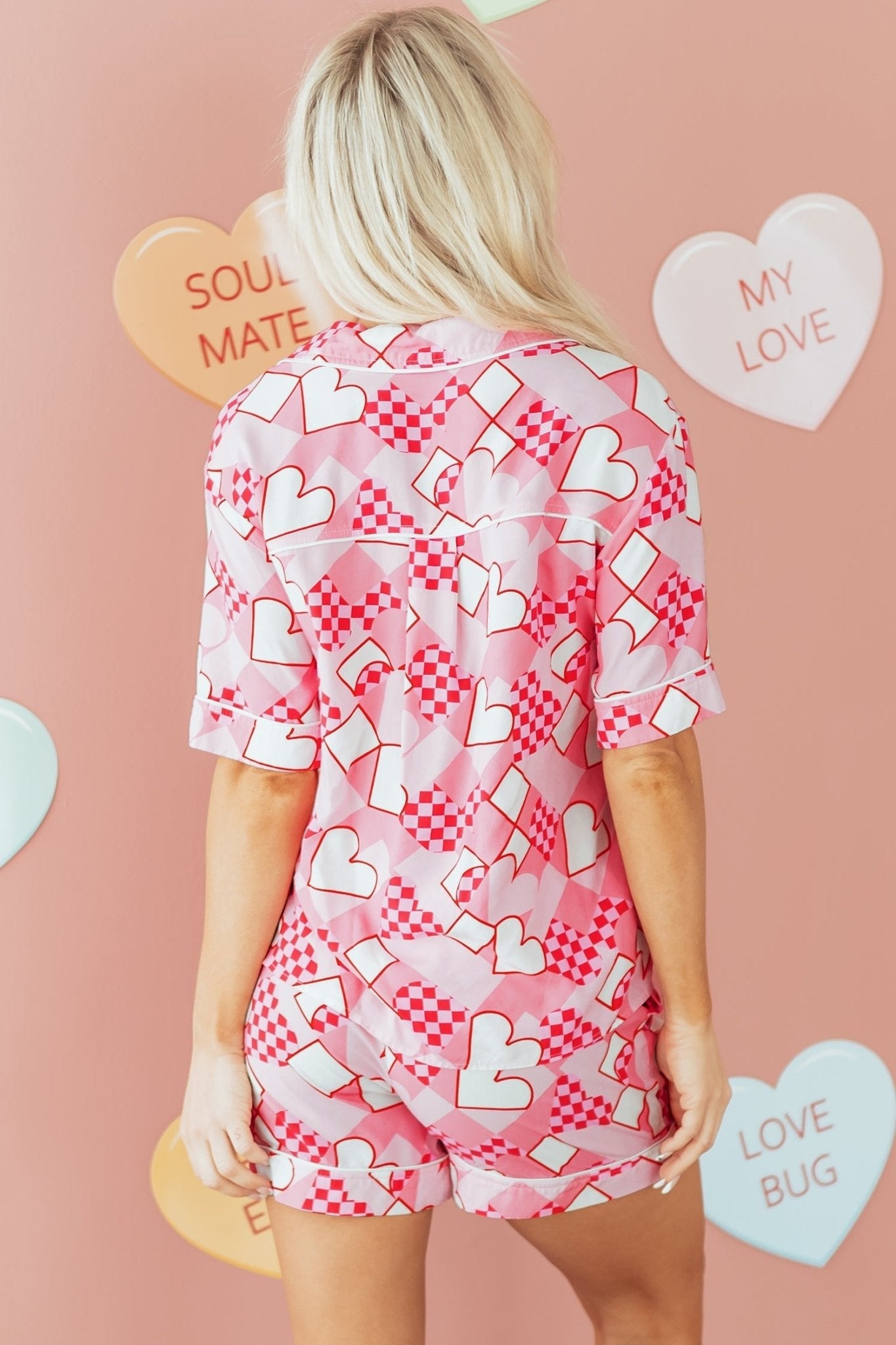 Rhea Heart Print Shirt by Threaded Pear - Free Spirited