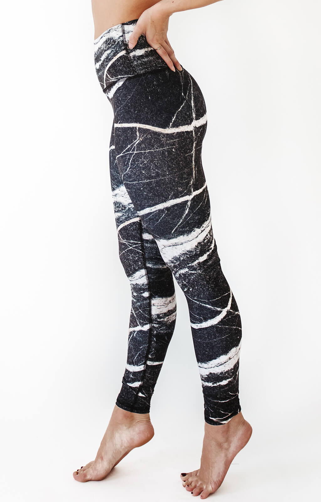 River Rock Printed Yoga Leggings - Free Spirited