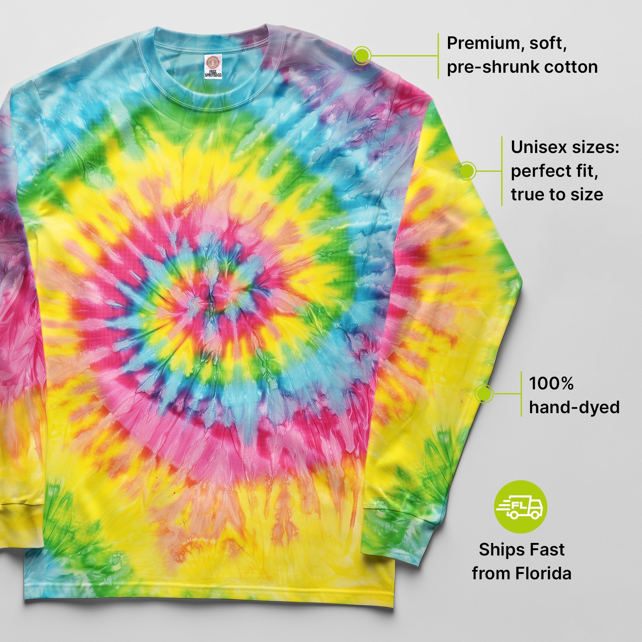 Saturn Hand Dyed Long Sleeve - Free Spirited