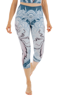 Sea Goddess Printed Yoga Crops - Free Spirited