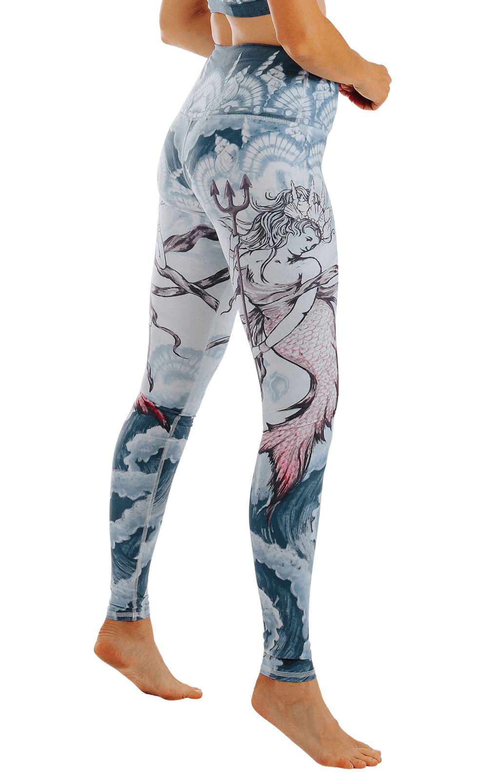 Sea Goddess Printed Yoga Leggings - Free Spirited