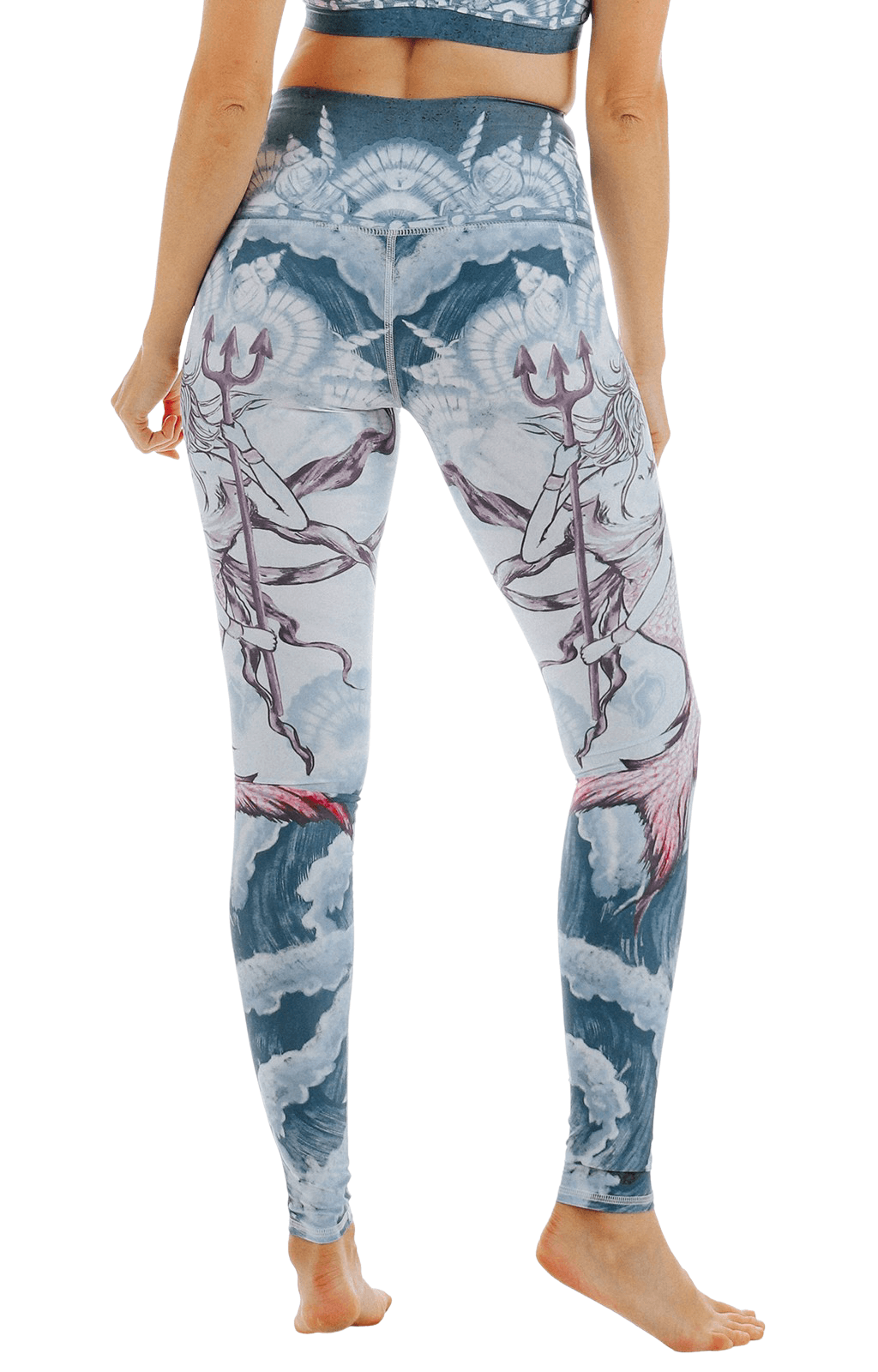 Sea Goddess Printed Yoga Leggings - Free Spirited