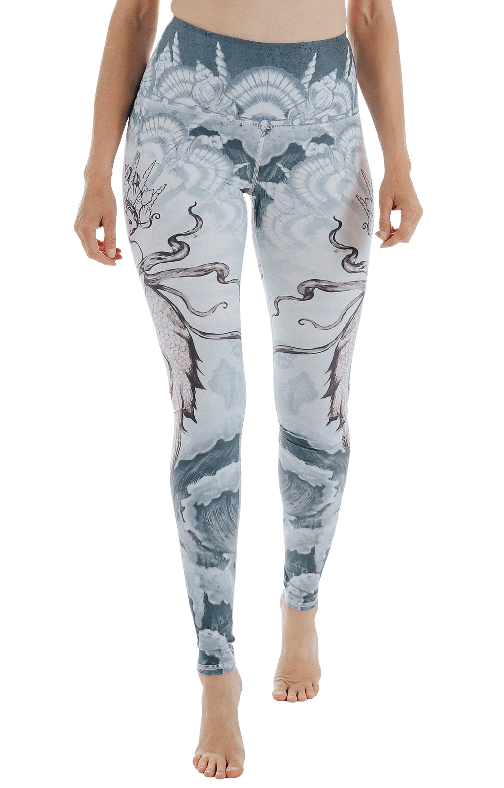 Sea Goddess Printed Yoga Leggings - Free Spirited