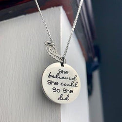 She Believed Wing Necklace - Free Spirited