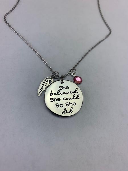 She Believed Wing Necklace - Free Spirited