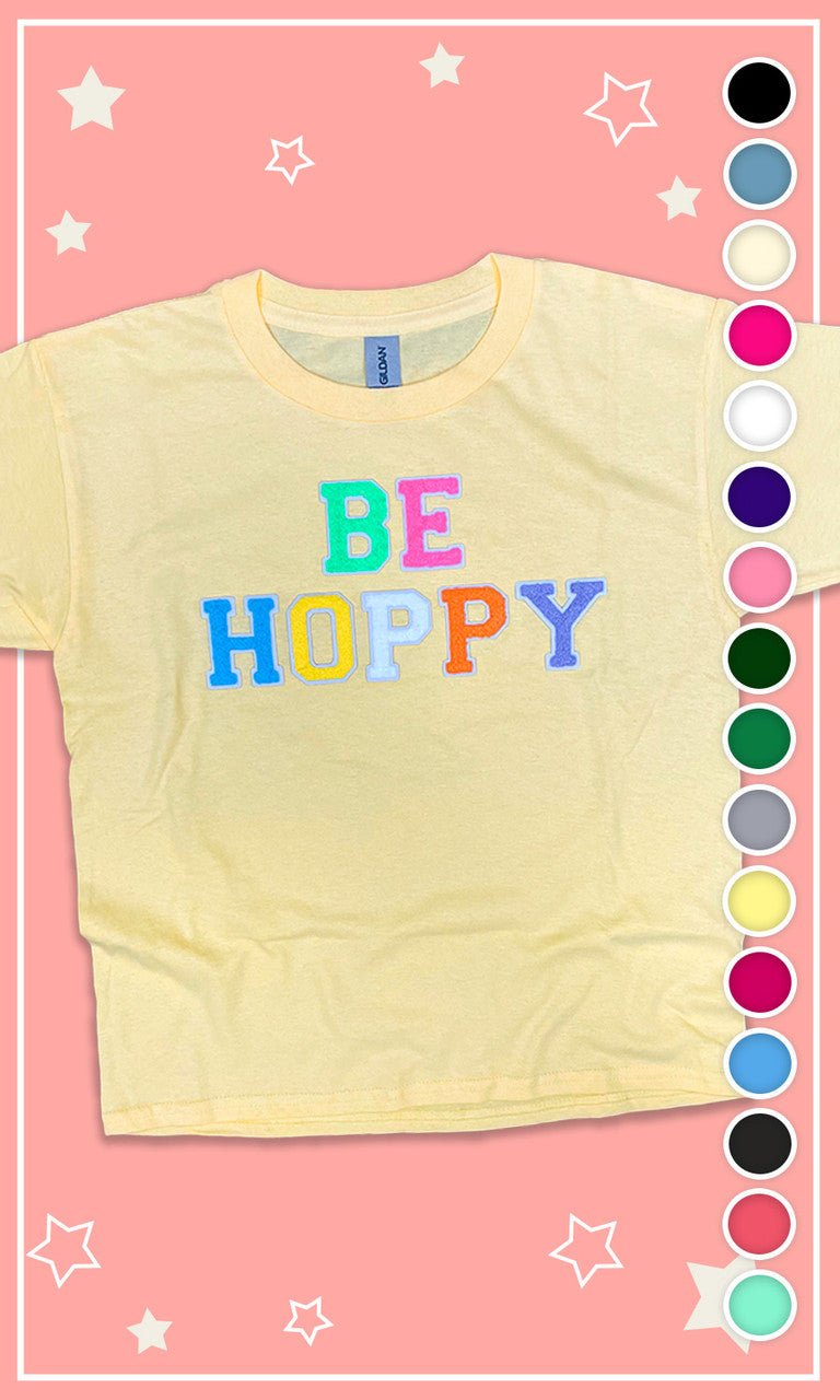 Soft Chenille Be Hoppy Easter Youth Shirt - Free Spirited