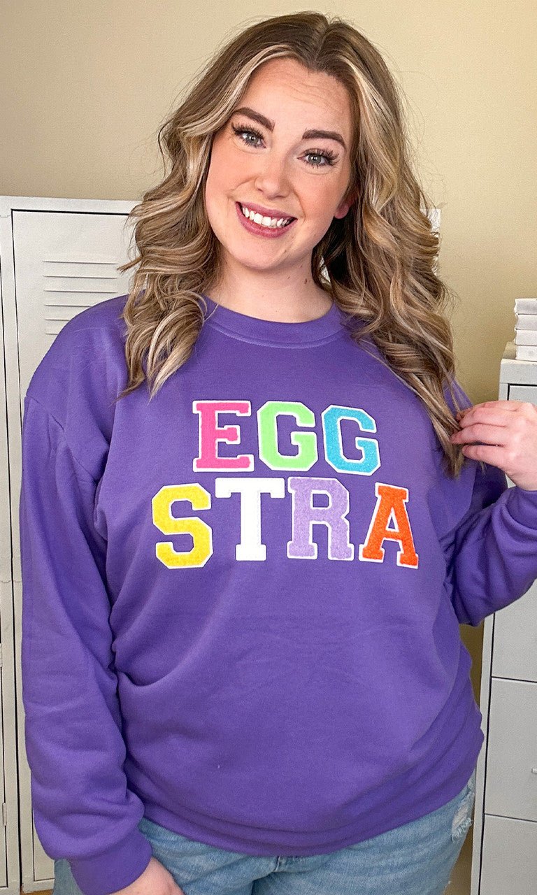 Soft Chenille Eggstra Adult Sweatshirt - Free Spirited